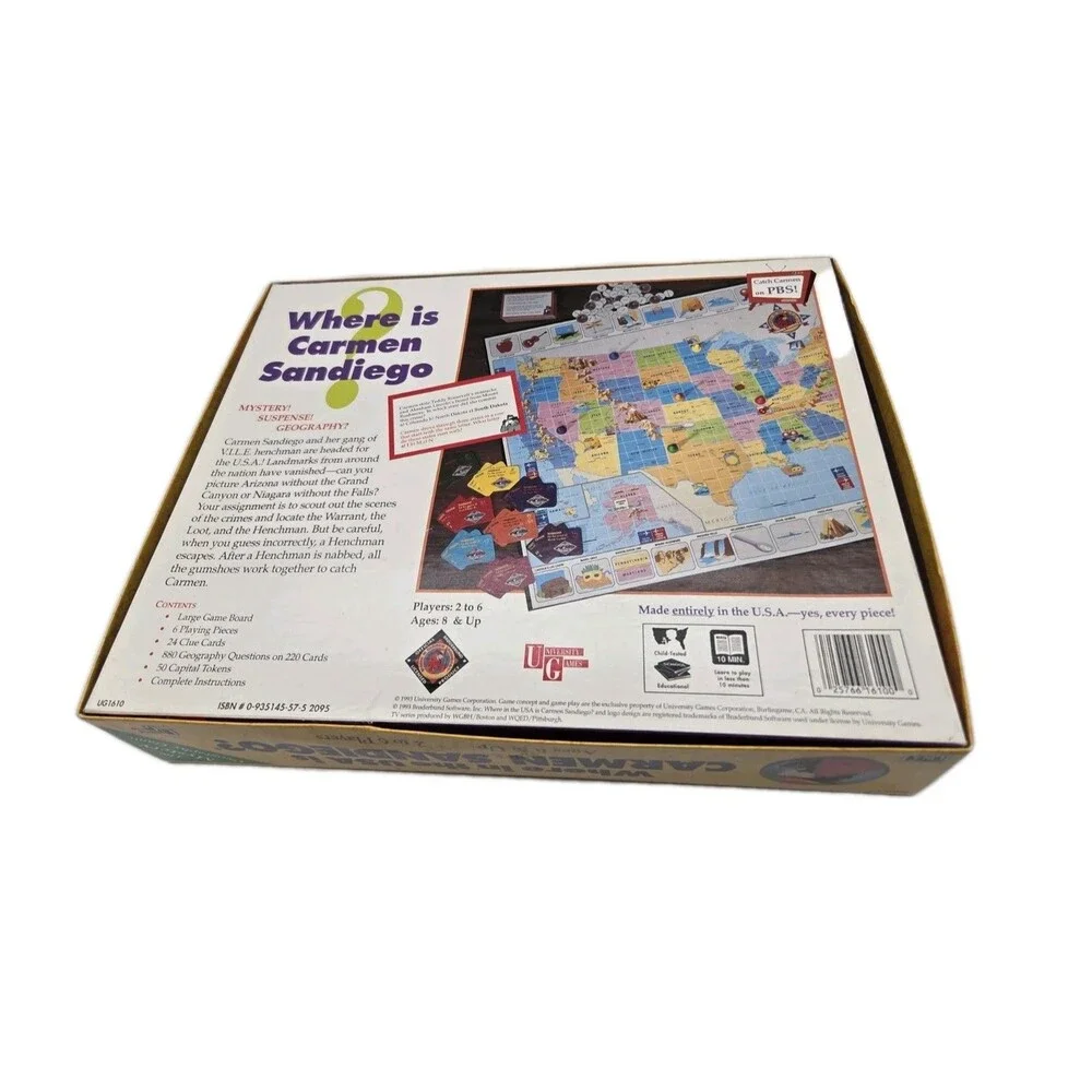 Where in the USA is Carmen Sandiego? The Mystery Geography Board Game Complete